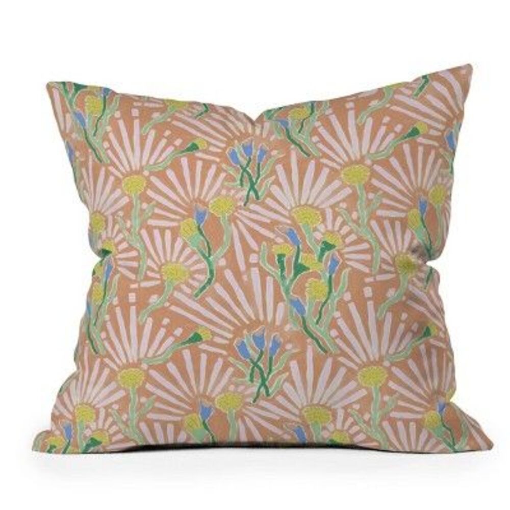 20" x 20" Msrystudio Garden Magic Fantasy Outdoor Throw Pillow Pink -